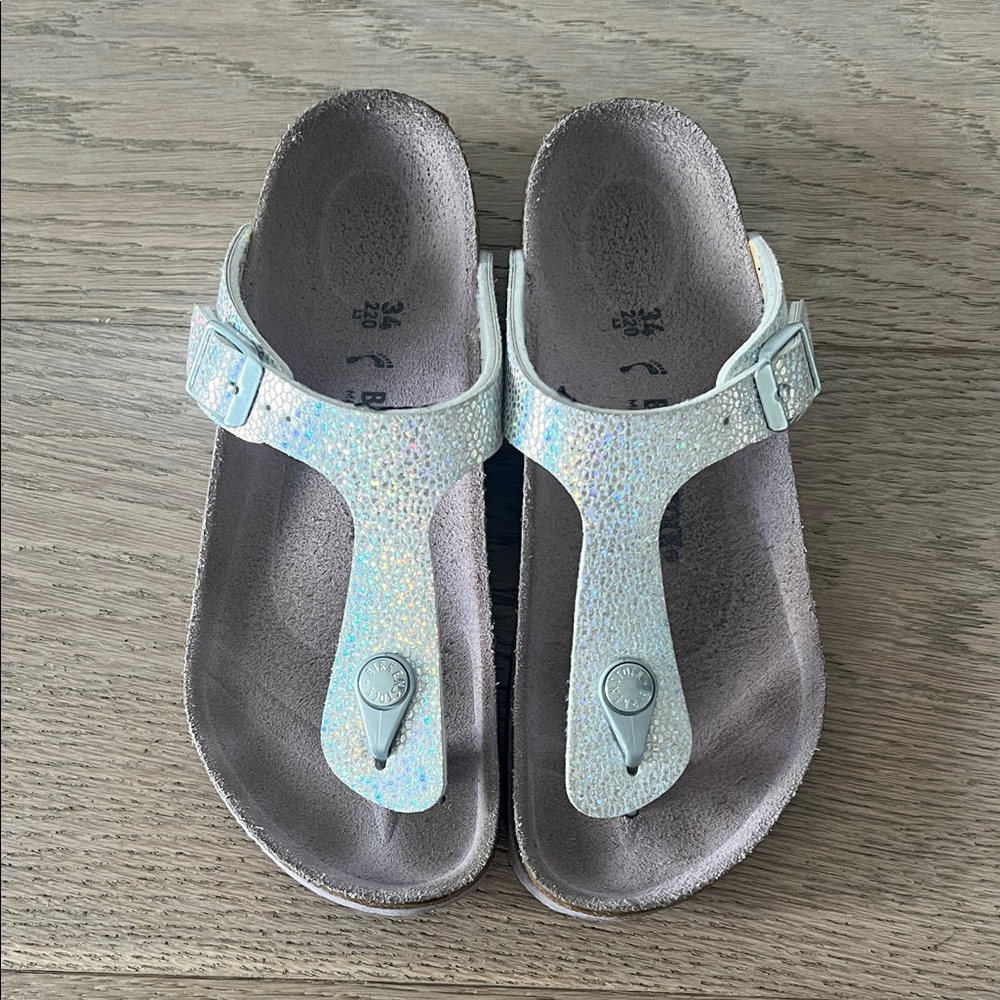 Birkenstock Kids Shimmering Sandals - White